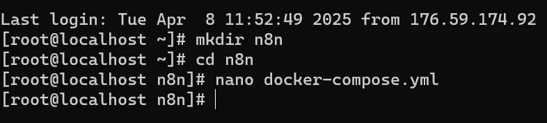 Подготовка n8n